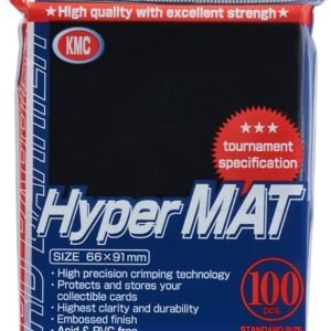KMC Hyper Matte Black Sleeves 100ct